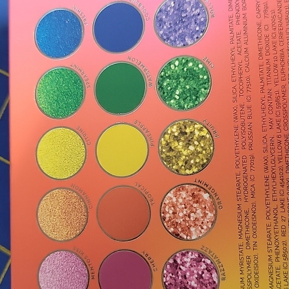 Mentos Beauty Mixed Fruit Neon Palette 15 Colors New Sealed Box - Picture 3 of 6